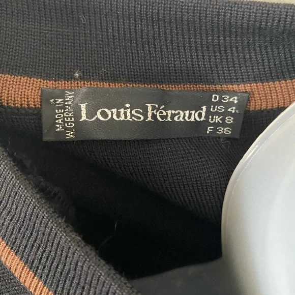 VTG Louis Feraud 100% Wool Midi Long Sleeve Sweater Dress - Picture 5 of 6